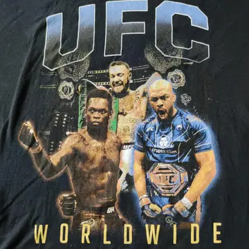 US 구제 의류 티셔츠 2XL UFC 맥그리거 아데산야 존 존스