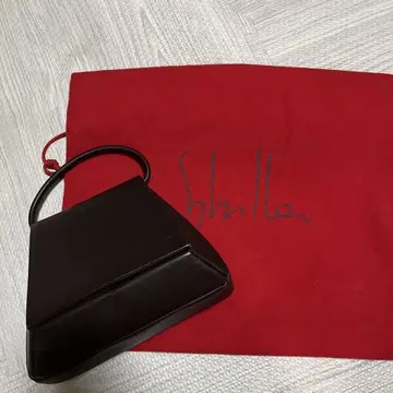다크 브라운 가죽 핸드백 수납 가방 포함 시빌라 Sybilla