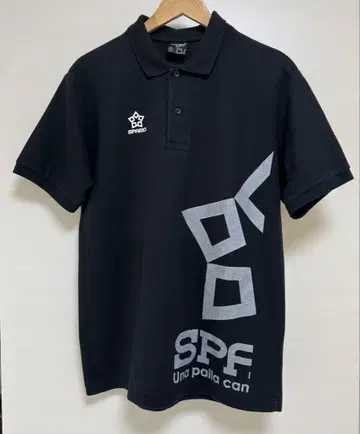 SPAZIO 그래픽 피케 셔츠 블랙