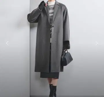 유나이티드 애로우즈 리버 테일러드 코트 36 롱 코트 그레이