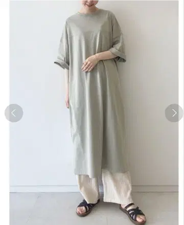 사만다 모스모스 블루 원피스 카키 컬러