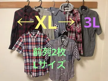 묶음 판매 반팔 긴팔 셔츠 세트 L~3L 7개