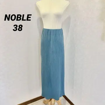 NOBLE 노블 플리츠 타이트 스커트 슬릿 포함 그린