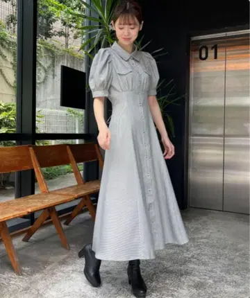 마제스틱 레곤 스타일업 셔츠 원피스