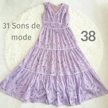 31 Sons de mode 미니 꽃무늬 티어드 원피스 38 퍼플
