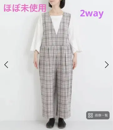 SUN VALLEY 선 밸리 / 면 린넨 평직 2WAY 살로펫 체크