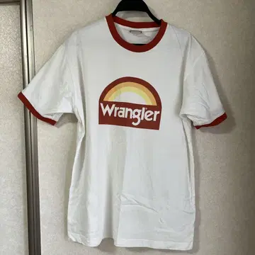 Wrangler 레트로 무지개 로고 티셔츠 L