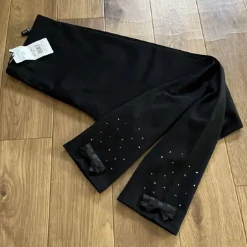 택 포함 새상품 TO BE CHIC 큐빅 스팽글 리본 레깅스