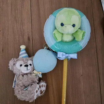더피 봉제 인형 키링 풍선 포함 오리멜