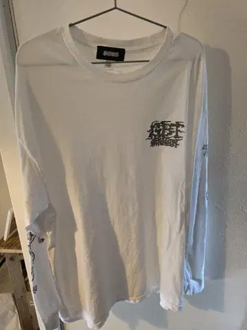 신주쿠 조계지 화이트 롱 슬리브 티셔츠 XL