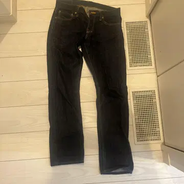 데님 팬츠 W30L 다크 블루 스트레이트