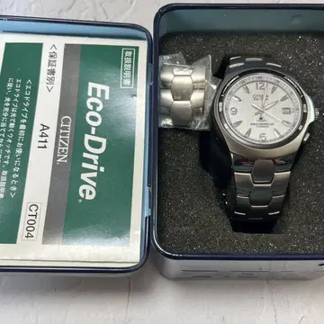 CITIZEN Eco-Drive A411 아테사 전파 수신 작동 중