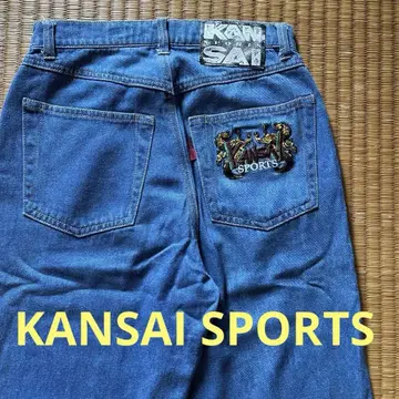 KANSAI SPORTS 스트레이트 데님 블루 빈티지