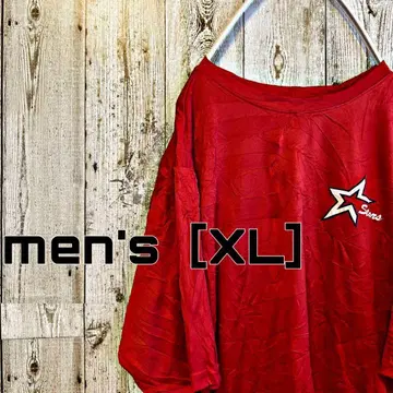 CJ-2 원포인트 프린트 티셔츠 men's [XL] 레드