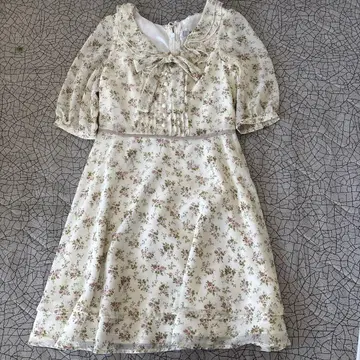 NETTO di MAMMINA 플라워 프린트 옷깃 원피스 미니 꽃무늬