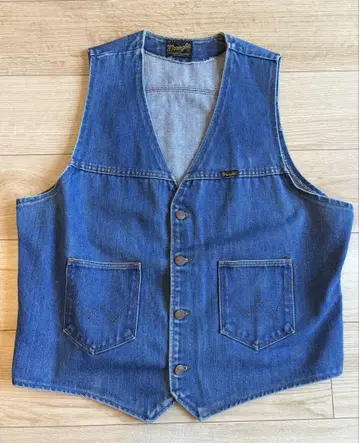 80s Wrangler 랭글러 데님 베스트 블랙 택 USA제