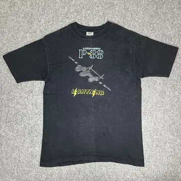 90s LOCKHEED P-38 LIGHTNING Tee USA제 XL