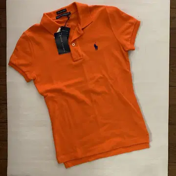 Ralph Lauren 스키니 피케 셔츠 S 오렌지