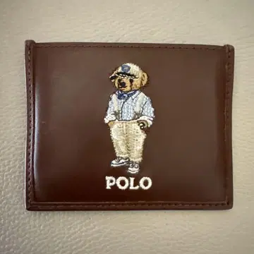 POLO 카드 케이스 브라운