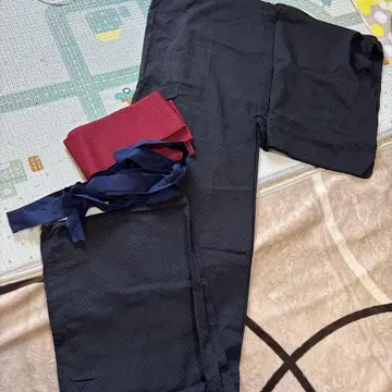 블랙 유카타와 오비 세트 남성용
