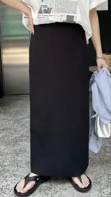 디스코트 리브 내로우 스커트 M