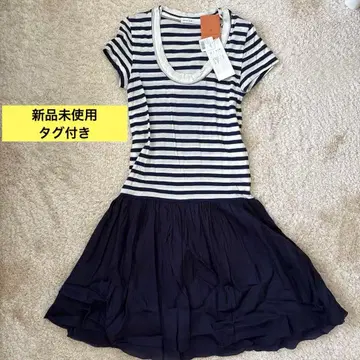 사카이 럭 보더 원피스 택 포함 미사용 새상품