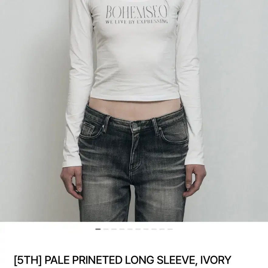 【BOHEMIAN SEOUL】BOHEMSEO [CROP VER] PRINTED LONG SLEEVE BOHEMIAN SEOUL | 보헤미안서울 Bohemian Seoul Cut-Out