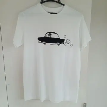 올드 맨즈 테일러 BADCAR 프린트 크루넥 티셔츠 블랙