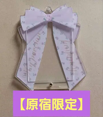 하라주쿠 한정판 후쿠야 아크릴 프레임 리본 플라워/보라색 퍼플
