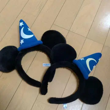 미키 귀와 마법사 모자 머리띠 2개 세트
