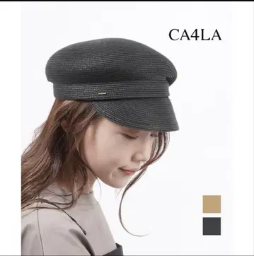 CA4LA 헌팅 캡 블랙/베이지/브라운