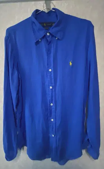 Ralph Lauren 린넨 긴팔 셔츠 S 파랑
