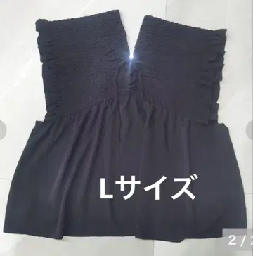 시마무라 ReLax Dan Tia 셔링 블라우스 블랙 L 사이즈