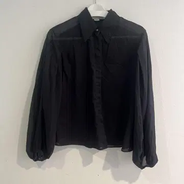 코튼 보일 개더 블라우스