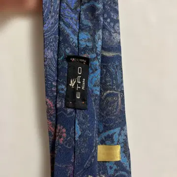 ETRO 꽃무늬 실크 넥타이 파랑