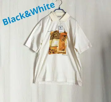 새상품 Black&White 카라 컷 티셔츠 로고