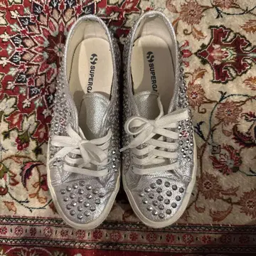 SUPERGA 실버 스니커즈 39