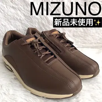 스니커즈 23.5 MIZUNO 미즈노 사이드 지퍼 드로 코드 가죽