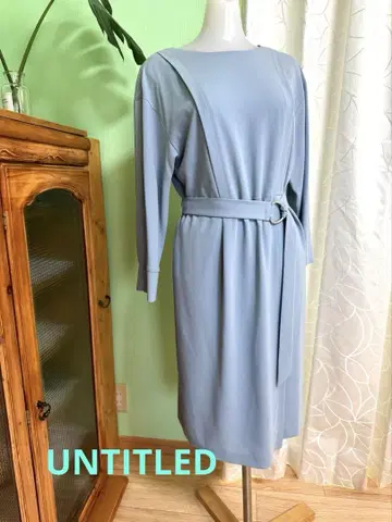 UNTITLED 라이트 블루 벨트 원피스 사이즈 2