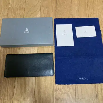 FARO 천연 가죽 장지갑 롱 지갑 네이비 일본제