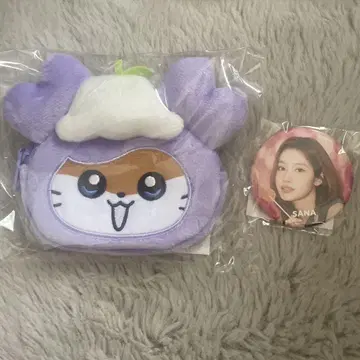 TWICE THIS IS FOR 사나 캔뱃지 파우치와 캔뱃지