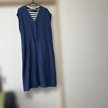 마린프랑세즈 린넨 롱 원피스 탱크탑 포함