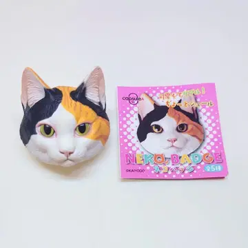 가챠가챠  카이요도  캡슐 에이스  고양이 배지  미케