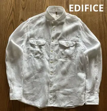 EDIFICE 에디피스 남성용 긴팔 셔츠 린넨 44 새상품급