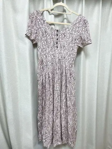 dazzlin 꽃무늬 반팔 롱 원피스