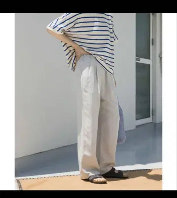 URBAN RESEARCH DOORS / 린넨 혼방 이지 팬츠