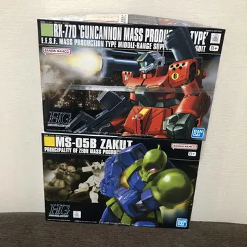 HGUC 1/144: 건캐논 양산형 + 자쿠 I