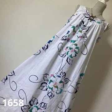 유카타 리메이크 원피스 1658 유카타 옷감 넉넉한 원피스 롱 기장
