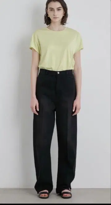 styling/ 코쿤 데님 팬츠 블랙 사이즈 0