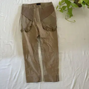 츠모리치사토 베이지 조거 팬츠 카고 팬츠 치노 팬츠